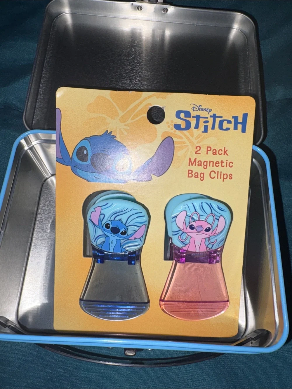 Disney Stitch Blue Lunch Tin & Accessories Set - Blue